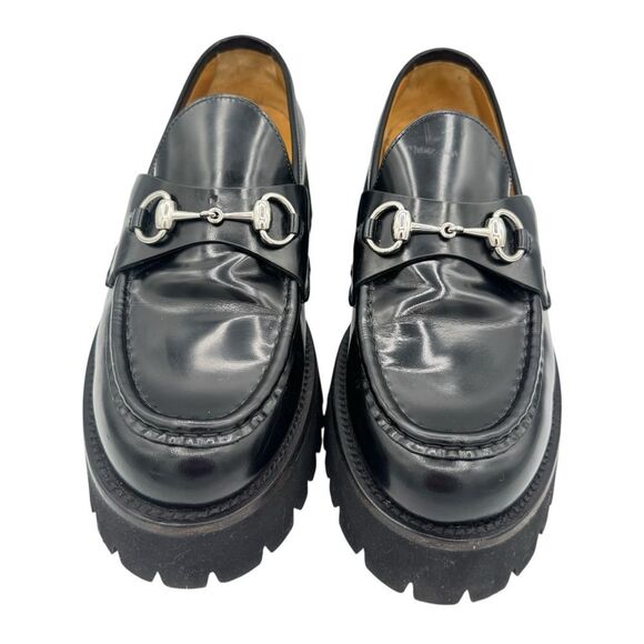 Gucci Leather Loafer with Horsebit Black Size 40 / 10 - Picture 5 of 13